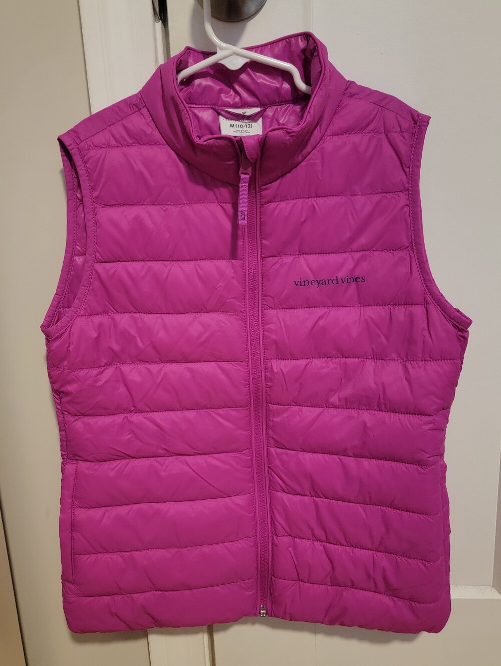 Vineyard Vines Girls' Magenta Quilted Puffer Vest